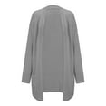 thumbnail image 5 of BYHONG Women Cardigan Long Sleeve Open Front Knit Sweater Cardigan Loose Solid Color Long Cardigans Outerwear with Pockets Gray S, 5 of 6