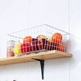thumbnail image 6 of Manss 6 Pack Metal Wire Baskets for Organizing,Household Pantry Storage Freezer Organizer Bins with Handles, Freezer Baskets for Upright Freezer, Refrigerators, Kitchen Cabinets, White, 6 of 8