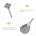 thumbnail image 2 of Shisuyan Stainless Steel Spoons Silver 4Pcs 6x6in Heart Shaped For Dessert Eating, 2 of 8