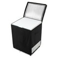 thumbnail image 2 of LITTLE HOME Heavy-Duty Outdoor Chest Freezer Cover, Waterproof 210D Oxford Fabric, Double Top Opening, Air Vents, Elastic Hem, Fits 7.0 Cubic Feet, Black 55.88*63.5*85.09cm, 2 of 4
