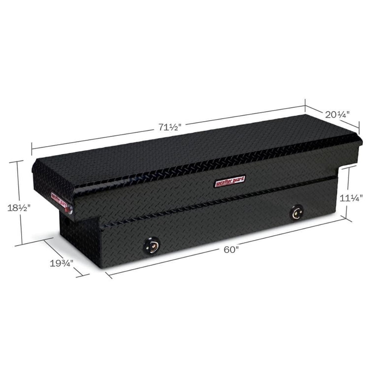 Weather Guard 3915202 Hi-Side Aluminum Truck Tool Box - 90.25" Long, 15.2 Cu Ft, Matte Black