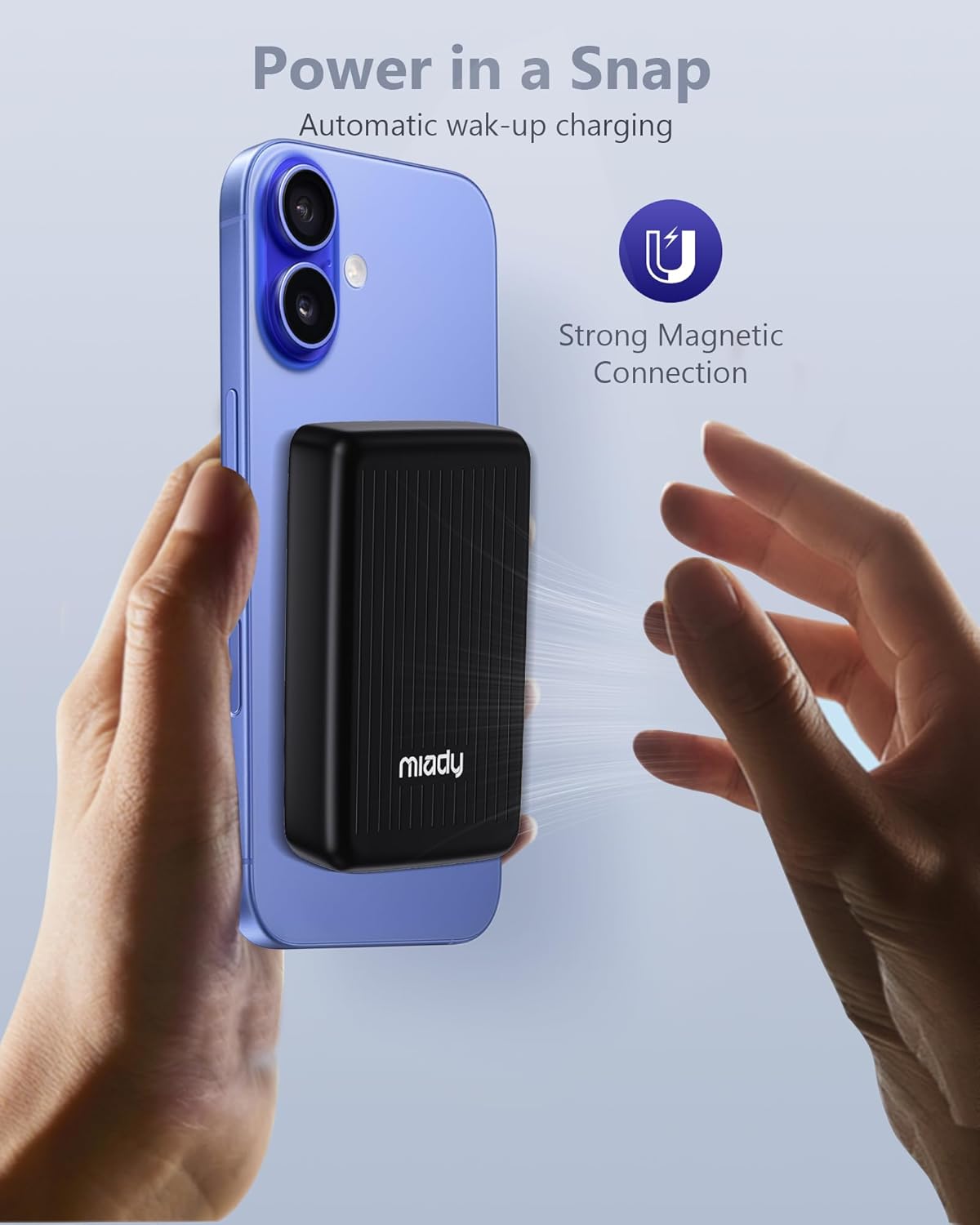 Magnetic Power Bank for iPhone 10000mAh, 15W MagSafe-Compatible Wireless Portable Charger, 22.5W USB-C Charging Battery Pack for iPhone 17/16/15/14/13/12