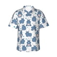thumbnail image 1 of Fotbe Cute Hippos Camisa Hawaiana para Hombre Unisex – Camisa Casual de Verano con Botones de Manga Corta de Algodón y Lino,Medium, 1 of 7