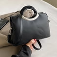 thumbnail image 4 of Bolso de mano para mujer, elegante bolso de trabajo acolchado a la moda de PU, bolso de color sólido, 4 of 8