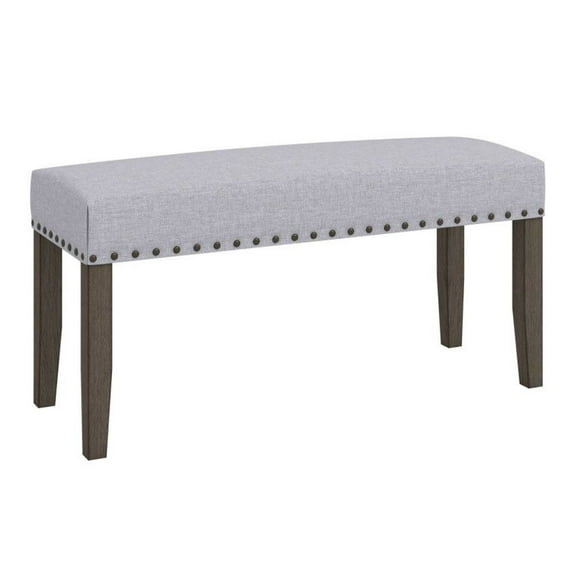 FASCK 42.5 Inch Upholstered Bench, Modern Entryway Bench & End of Bed Bench, with Sturdy Legs for Living Room, Bedroom, Hallway, Faux Leather Storage Seat