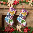 thumbnail image 6 of Picia Colorful Butterflies for 18in Christmas Stockings, Xmas Stocking for Kids, Holiday and Family Stocking for Fireplace or Party Decoration, 6 of 7