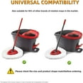 thumbnail image 2 of 2-Pack White ABS Rotating Mop Gears - 1 Inch Outer Diameter, 0.3 Inch Inner Diameter, 0.8 Inch Height - Compatible with Vileda, O-Cedar & 90% of Rotating Mop Brands - Easy Replacement Pedal Accessory, 2 of 6