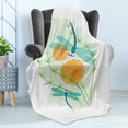 thumbnail image 4 of Dragonfly Soft Flannel Fleece Throw Blanket, Colorful Bugs Circling on Blossoming Spring Plants Thriving Nature Composition, Cozy Plush for Indoor and Outdoor Use, 50" x 70", Multicolor, by Ambesonne, 4 of 5