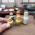 thumbnail image 3 of Casa de muñecas en miniatura, ollas de cerámica, tarro de condimentos, cocina, escala 1/12 Verde 3.6cm, 3 of 7