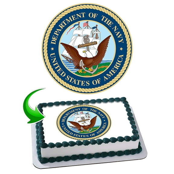 United States Navy Birthday Cake Topper by Inkuten