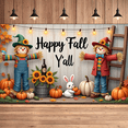 thumbnail image 3 of Decorative Design Happy Fall Y'all Banner Harvest Theme Autumn Decorations for Thanksgiving Celebration Outdoor Decor Festival Display, 3 of 8