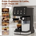 thumbnail image 5 of Bluebow Espresso Machine with Color Touchscreen, 20 Bar Espresso Maker with Automatic Milk Frother, Coffee Maker for Home - Cold Brew Cappuccino Latte Americano, 1350W, 5 of 8