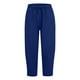 thumbnail image 3 of Pantalones harem casuales con cintura elástica y cordón para mujer - Poliéster, tallas grandes, 3 of 6