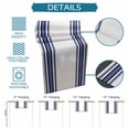 thumbnail image 6 of Navy Blue Striped Cotton Linen Rectangle Table Runners 13"x70", Modern Farmhouse Stripes Coffee Table Runner Dresser Scarves Luxury Table Runners for Wedding Party Banquet Dinner Decor, 6 of 8