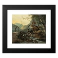 thumbnail image 2 of Adam Pynacker 17x15 Black Modern Framed Museum Art Print Titled - Italianate Landscape with a Donkey and a Rearing Horse Crossing a Collapsing Bridge, 2 of 5