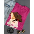 thumbnail image 3 of Pirate Corgi Art T-Shirt Women -Image by Shutterstock, Female XX-Large, 3 of 4
