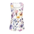 thumbnail image 2 of Cilsoka Womens Tank Tops Summer Sleeveless T Shirts Casual Loose Pleated Printed Graphic Tees Blouses ,Cotton Tank Top Women Plus Size, 2 of 4