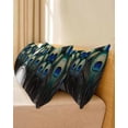 thumbnail image 4 of Peacock Feathers Body Pillow Cover 20 x 54 Inch Decorative Pillow Cover Beautiful Elegant Texture Watercolors Lumbar Pillowcase Seasonal Rectangle Cushion Case for Couch Sofa Bed Living Room, 4 of 7