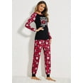 thumbnail image 4 of Avidlove Women Christms Pajama Sets Jogger Long Sleeve Print Tops and Jogger Pajama Pants Soft Pjs Sleepwear, 4 of 6
