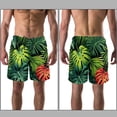 thumbnail image 3 of luoweisi Men's Beach Shorts Quick Dry Swim Trunks with Mesh Lining Tropical Leaves M, 3 of 5