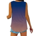 thumbnail image 6 of Tank Tops for Women Loose Fit Trendy Gradient Blouse with Leggings Casual V Neck Sleeveless Shirt Tunic Vest Tee, 6 of 6