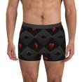 thumbnail image 2 of Goofa Red Poker Printed Men's Boxer Briefs Underwear, Moisture-Wicking Underwear, Trunk,Soft and Breathable Cotton Underwear-, 2 of 9
