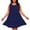 Dark Blue, variant on fheaev Summer Dresses for Women Camisole Dress Loose Sundresses Beach Clothes Outfit Vacation Round Neck Knee-Length Tank Dress Swing Midi Dress