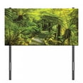thumbnail image 3 of Rainforest Headboard, Rainforest Walkway Board Ferns Wet Rural Spring Traveling Destination Nature, Upholstered Decorative Metal Bed Headboard with Memory Foam, Twin Size, Green, by Ambesonne, 3 of 4