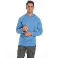 thumbnail image 4 of Mens UPF 50+ Sun Protection Long Sleeve Fishing Hoodies for Hiking Running Cycling, 4 of 9