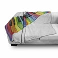 thumbnail image 3 of Music Soft Flannel Fleece Throw Blanket, Vibrant Colored Piano Keyboard Wave Musician Arts Entertainment Harmony Instrument, Cozy Plush for Indoor and Outdoor Use, 50" x 70", Multicolor, by Ambesonne, 3 of 6