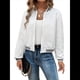 thumbnail image 2 of Chaquetas de Larga para Mujer, Tops, Chaqueta con Cremallera y Ribete de Rayas XL, 2 of 9