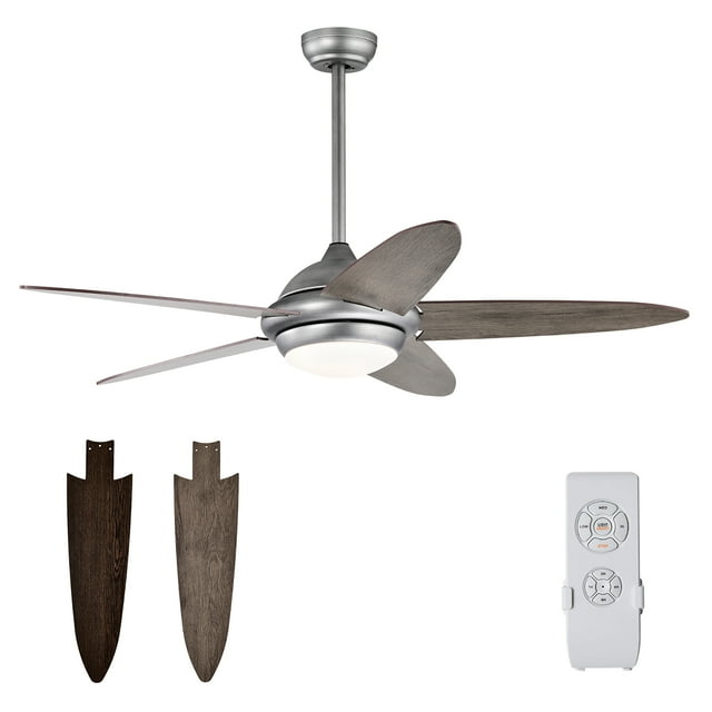 Costway 52" Ceiling Fan with LED Lights & Remote Control 1/2/4/8H Timer & 3 Fan Speeds