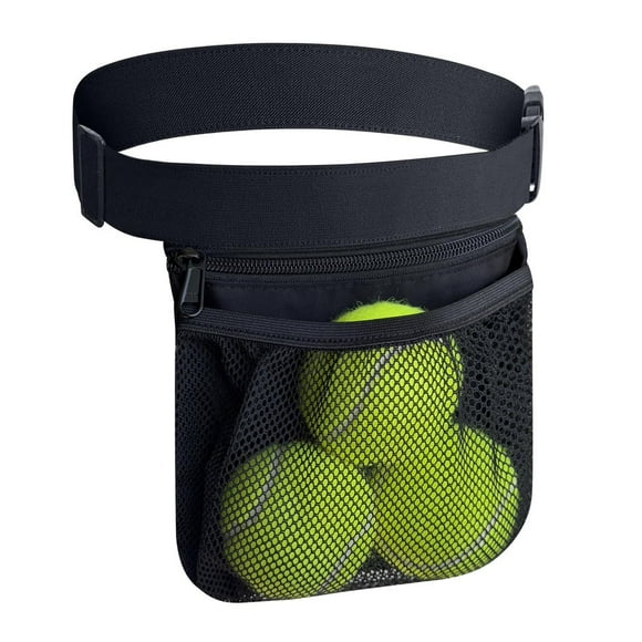 LEEYNEER Nebudo Tennis Ball Band Holder Tennis Balls Pickleballs Holding Accessory for Women Skirt Men Waist Hip Bags Accessories Pouch Sack Bag Carrier Gadgets Gear Band Travel Pocket