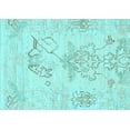 thumbnail image 1 of Ahgly Company Indoor Rectangle Abstract Light Blue Modern Area Rugs, 2' x 4', 1 of 4
