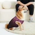 thumbnail image 5 of Pofeuu Pink Glitter Sparkles A Print Dog Clothes Fashionable Sleeveless Pet Vest Cotton Dog Shirt, Ideal for Small, Medium, and Large Breeds-4X-Large, 5 of 7