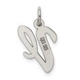 thumbnail image 4 of 925 Sterling Silver Dainty Letter V Initial Name Monogram Necklace Charm Pendant, 4 of 8
