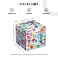 thumbnail image 4 of Logiee Tissue Box Cover 5X5X5'' PU Leather Tissue Holder Square Tissue Cube Box Organizer for Bathroom Vanity Countertop,Car,Night Stands,Office,Home,Kitchen (Colorful Watercolor Dots), 4 of 8