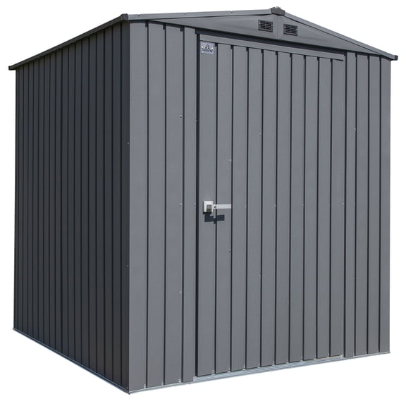 Arrow Elite 6 x 6 x 7 ft Anthracite Steel Storage Shed