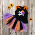 thumbnail image 2 of MEZZALL Halloween Hallowmas For Girls Toddler Vest And Handmade Dress Outfits Sets Casual Party Wear For Baby 1-7 Years Old Relaxed Fit Child Clothes Sets, 2 of 3