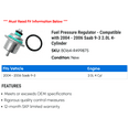 thumbnail image 2 of Fuel Pressure Regulator - Compatible with 2004 - 2006 Saab 9-3 2.0L 4-Cylinder 2005, 2 of 2