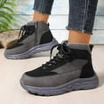 thumbnail image 3 of Athletic Shoes for Women Fashion Platform High Top Sneakers Comfortable Lace Up Leather Casual Athletic Shoes for Everyday Wear Pu 38 Size, 3 of 5