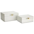 thumbnail image 1 of IMAX Z65572-2 Helga White Jewelry Boxes - Set of 2, 1 of 1