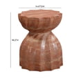 thumbnail image 6 of Turin Red Faux Sandstone Indoor / Outdoor Concrete Stool, 6 of 6