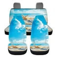 thumbnail image 6 of Jeiento Starfish Shell Car Seat Covers Set of 4 Front and Rear Split Bench Protection Stretchy Front Back Seat Cover for Women Men Fit for Auto Truck Van SUV Car Accessories, 6 of 7
