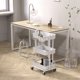 thumbnail image 3 of Rolling Utility Cart Simple Houseware, 3 niveles, blanco con balde, 3 of 9