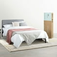 thumbnail image 6 of Mellow KERT Metal and Wood Platform Bed frame with Upholstered Headboard, Full, Grey, 6 of 11