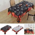 thumbnail image 1 of Nappe d'Halloween en Polyester Imperméable / Design Citrouille et Toile Imprimée / Décoration de Table Festive / Résistant aux Taches / 150 x 220cm / 1 Pce, 1 of 5
