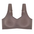 thumbnail image 1 of Sujetador deportivo fino ajustable sin aros de una pieza sin costuras para mujer con soporte suave de gelatina de látex, 1 of 1