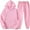 Pink, variant on Brondbend Women's Sweatsuit Outfits Tracksuit Women 2 Piece Long Sleeved Hooded Solid Pocket Pullover Sweatshirt with Elastic Waist Sweatpant Outfits Baggy Fall Winter Workout Set,Pink