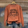 thumbnail image 4 of IYYVV Game Day Sweatshirt for Women Football Grapic Long Sleeve Crewneck Shirts Oversized Football Season Pullover Tops Ball Fan Gift EB41-Orange 2XL, 4 of 4